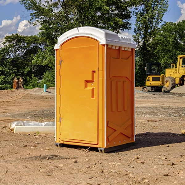 how often are the portable toilets cleaned and serviced during a rental period in Moskowite Corner